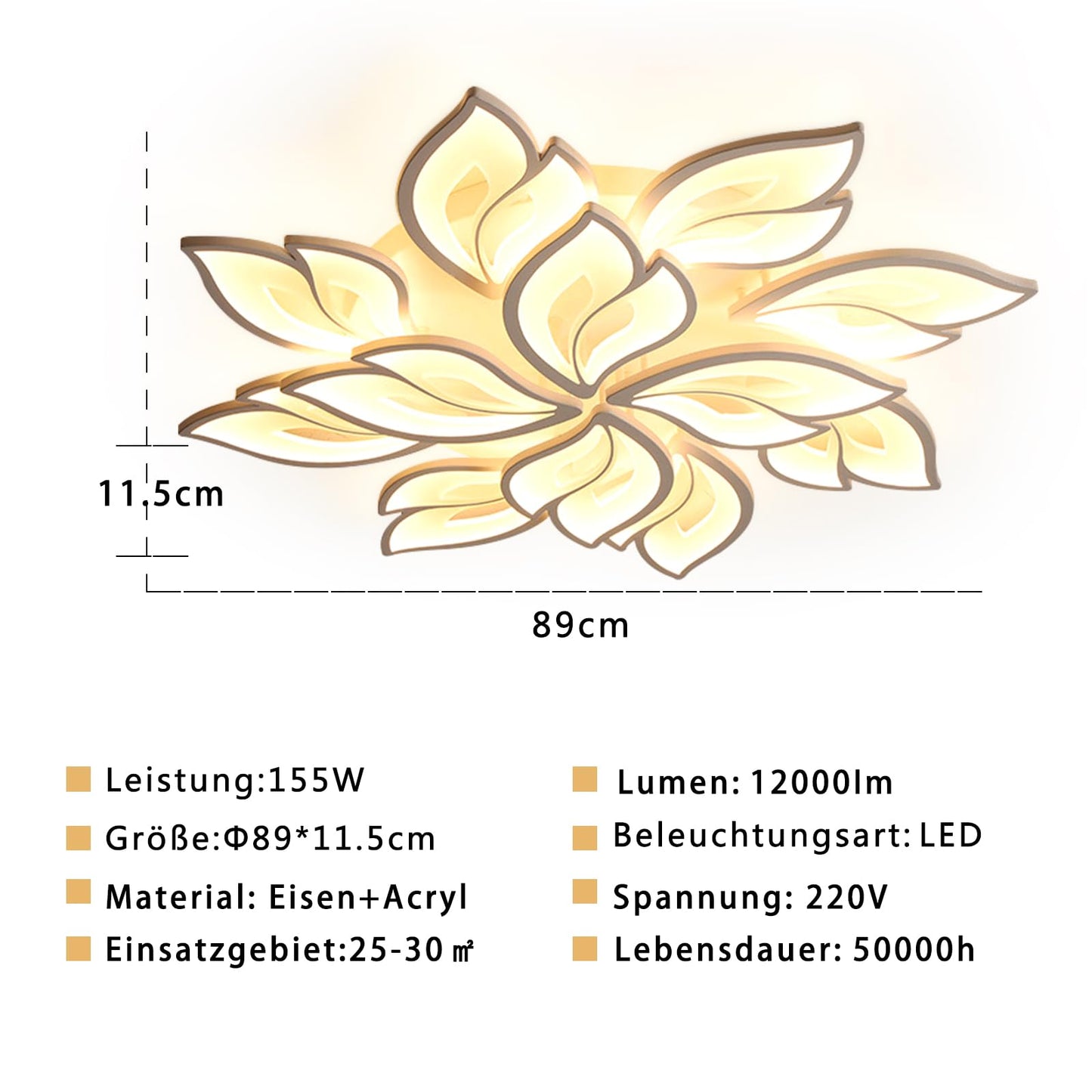 Plafón LED BAYHT Inteligente - 12 Luces, Alexa, Regulable
