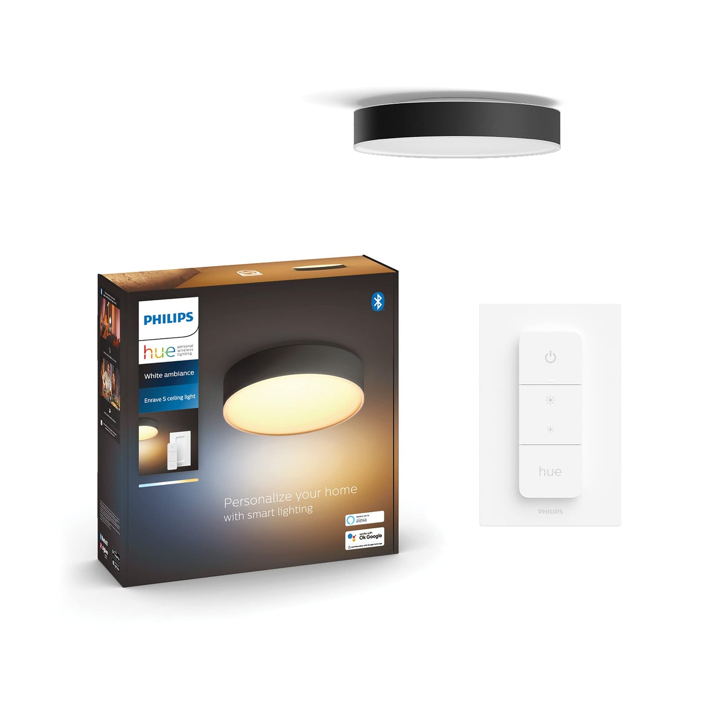 Philips Hue Enrave L – Lámpara de Techo LED Inteligente, Alexa/Google
