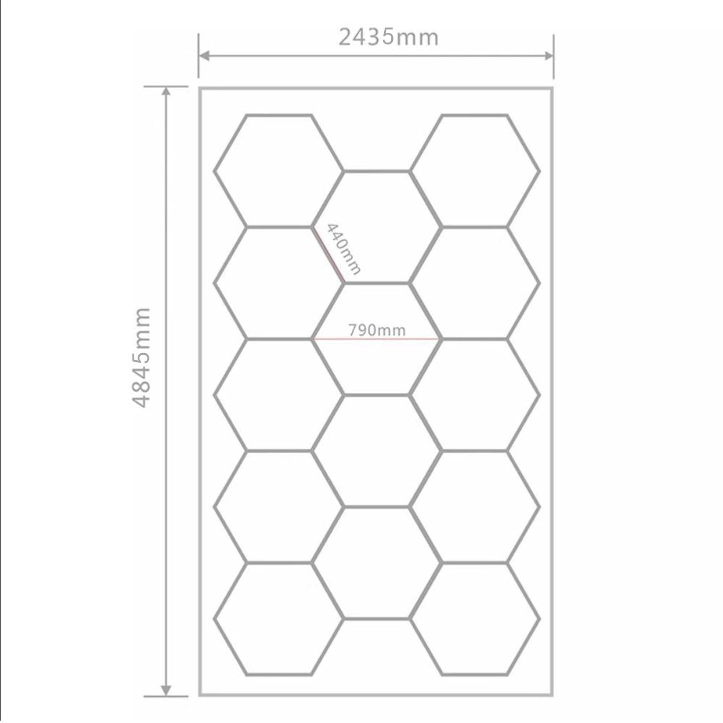 Lámpara Hexagonal LED Taller 6500K - 14 Panales