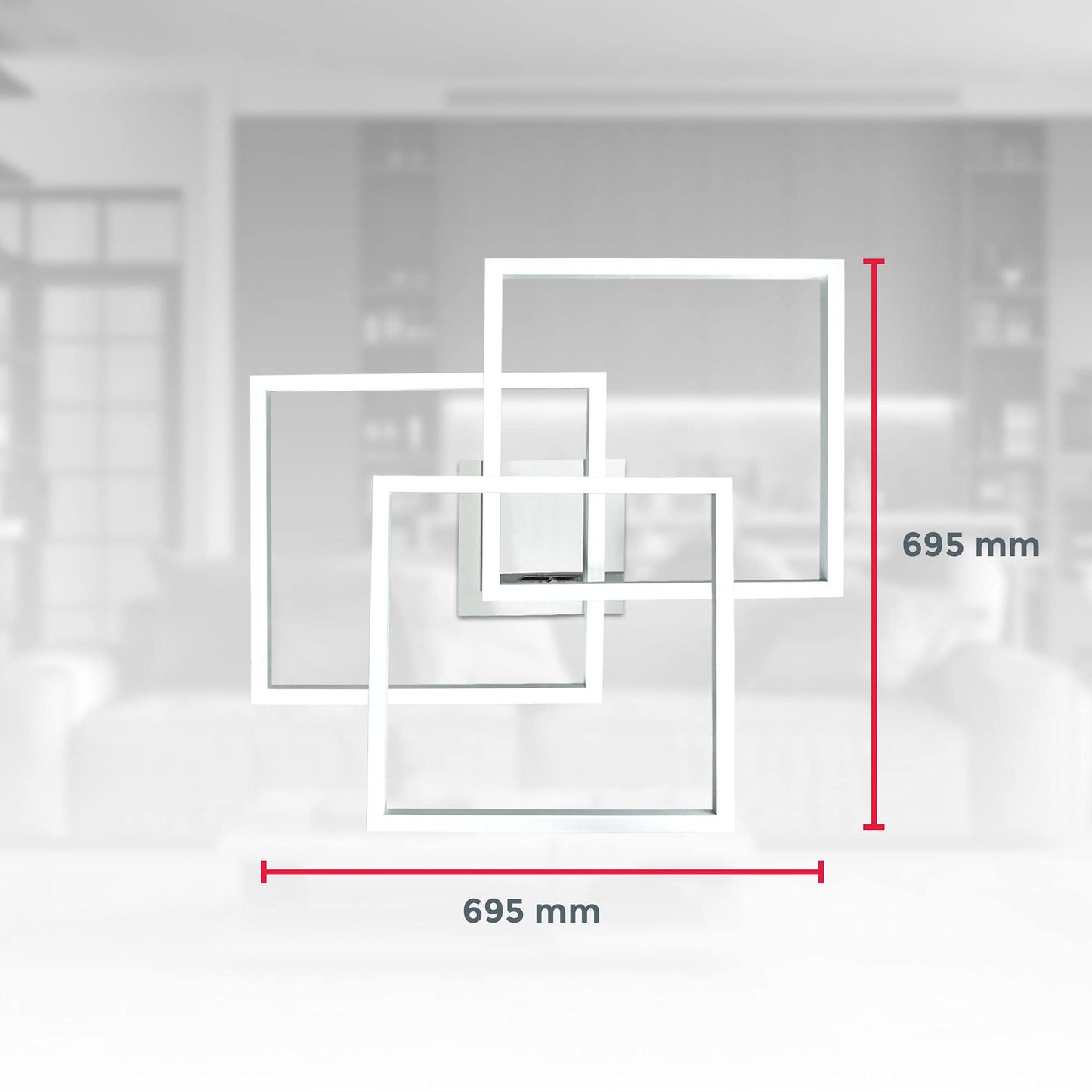 Lámpara Techo LED B.K.Licht WiFi - RGB, Regulable, App