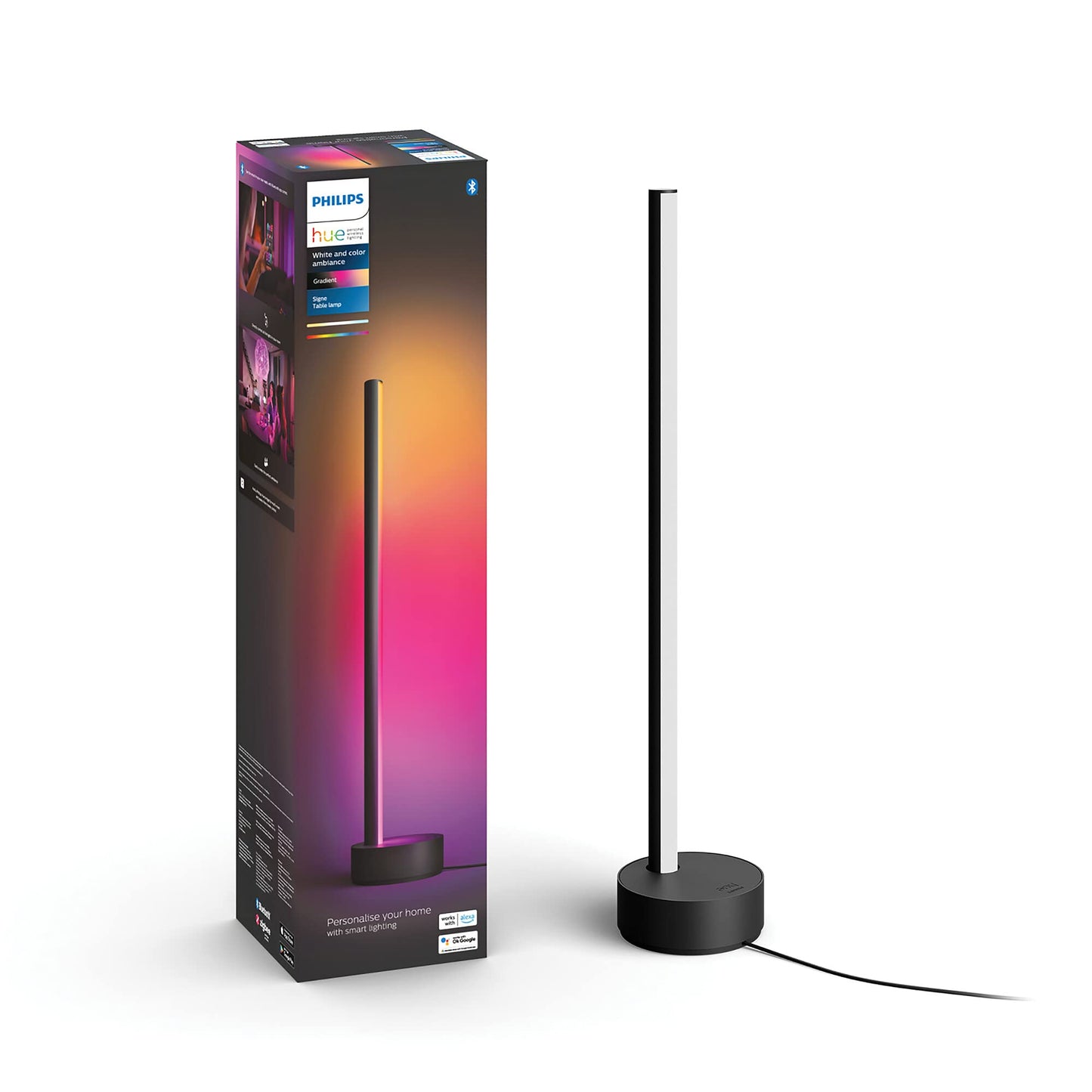 Lámpara de Pie Inteligente Philips Hue Signe - Luz Gradient, Colores, Alexa