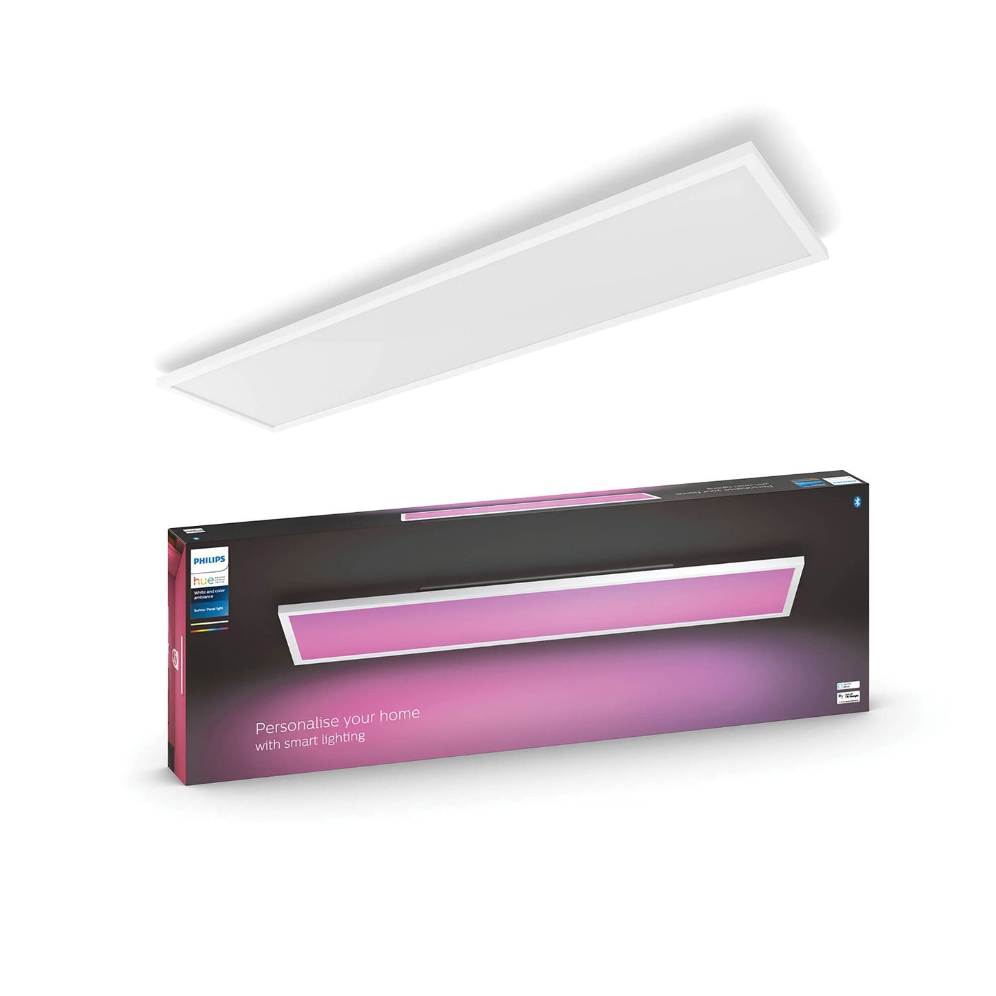 Philips Hue Surimu – Panel LED Techo 60W, Alexa/Google, Blanco