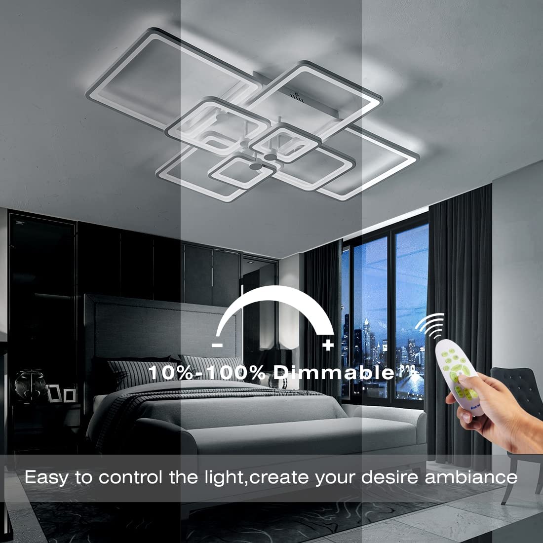 Lámpara Techo LED HIHIHOMY 120W - Regulable