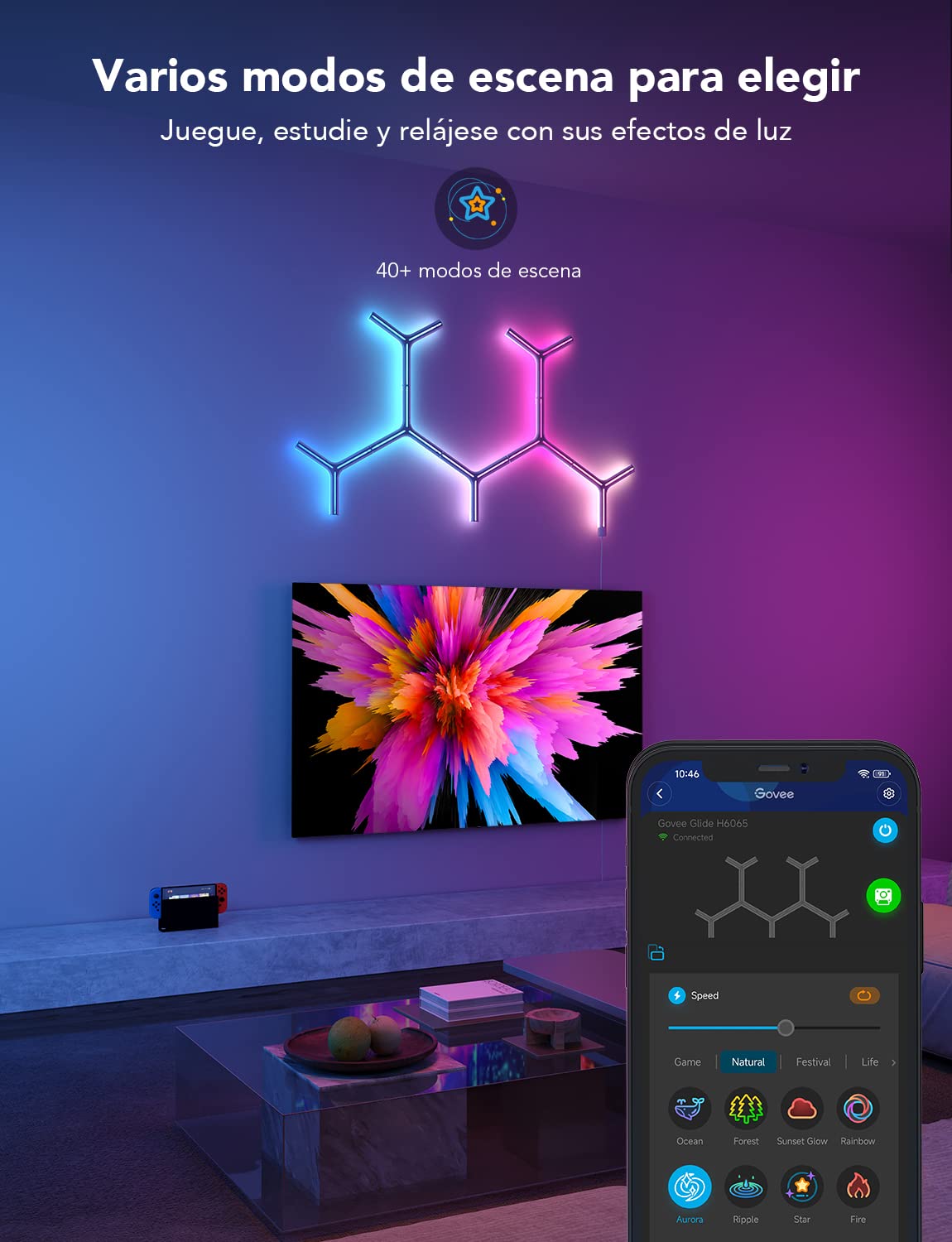 Luces LED Govee Glide Y - RGBIC, Música, WiFi