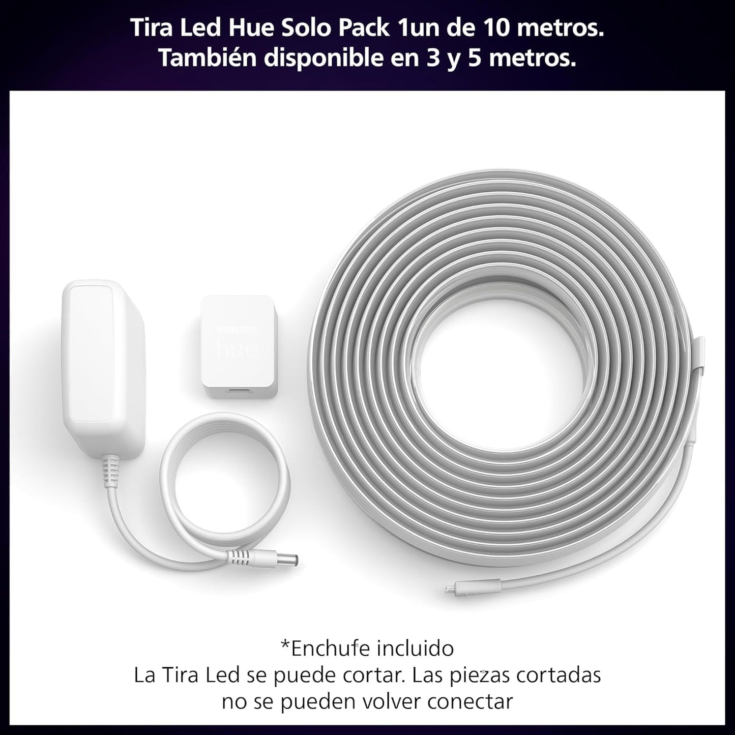 Tira LED Philips Hue 10m - RGB, Alexa