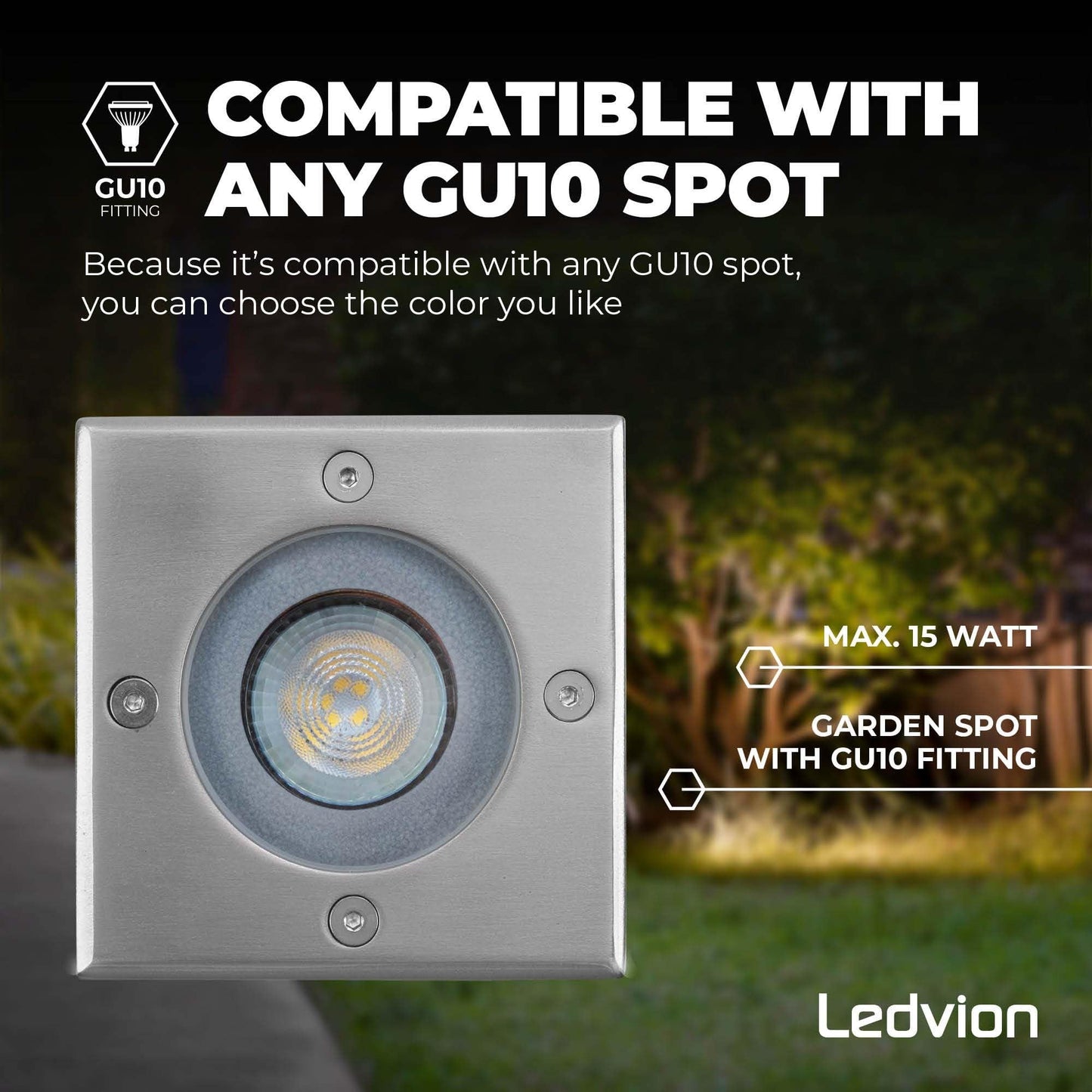Focos Empotrados Ledvion 9x - RGBWW, IP67