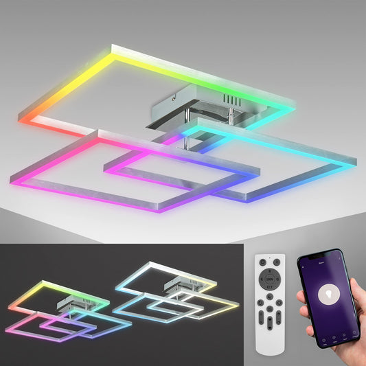 Lámpara Techo LED B.K.Licht WiFi - RGB, Regulable, App