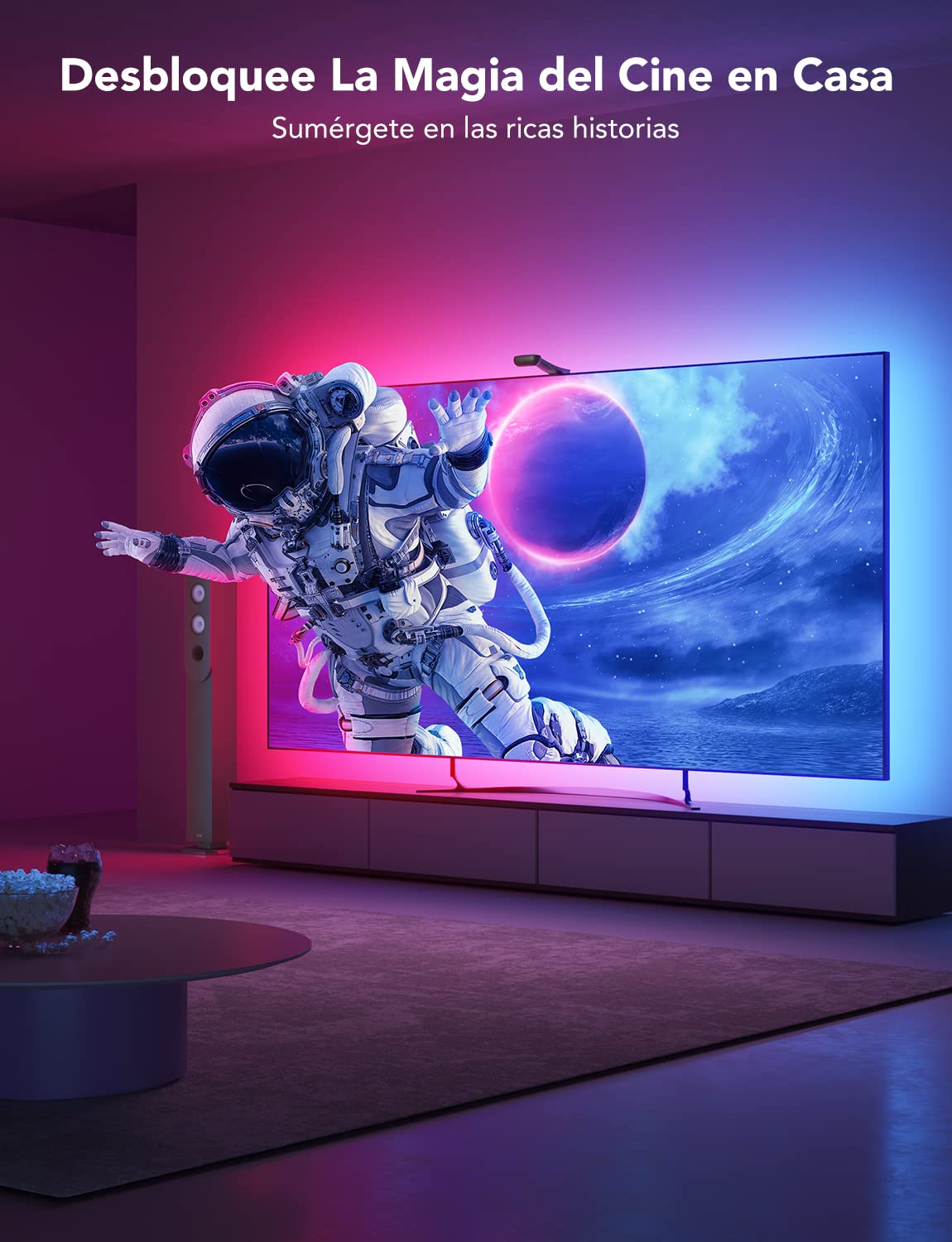 Govee T2 Backlights 5m RGBIC WiFi, Dual-Cámara, TV 75-85"