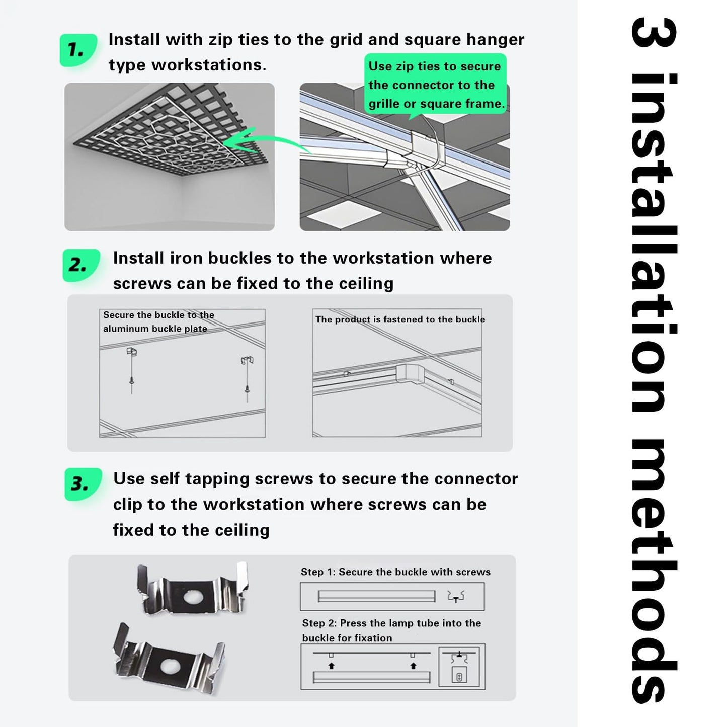 Lámpara Hexagonal LED Taller 6500K - 14 Panales