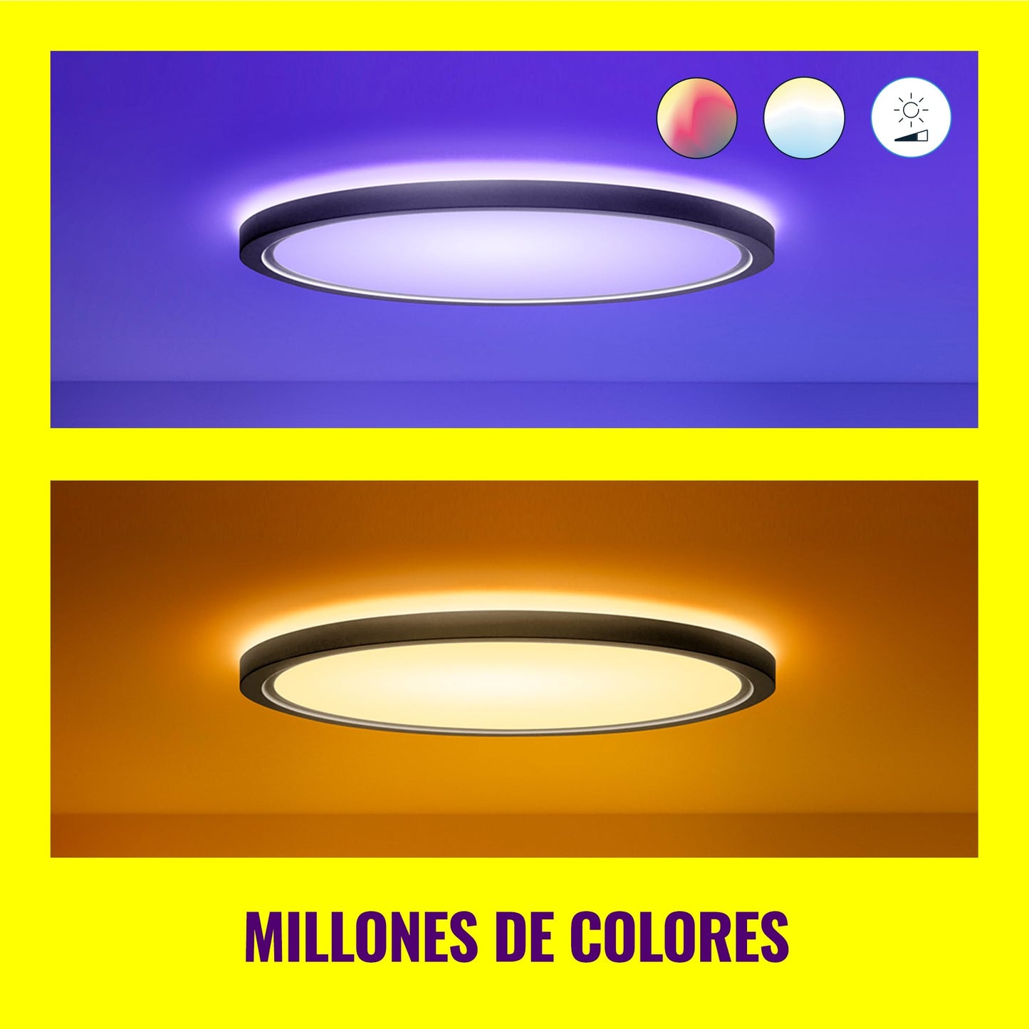 Plafón LED WiZ SuperSlim 32W - RGB, Alexa, SpaceSense