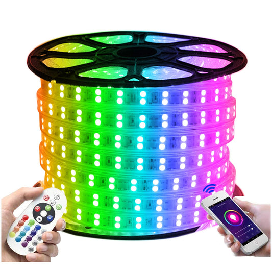 XUNATA Tira LED WiFi RGB 220V, 50m, Alexa/Google, IP65