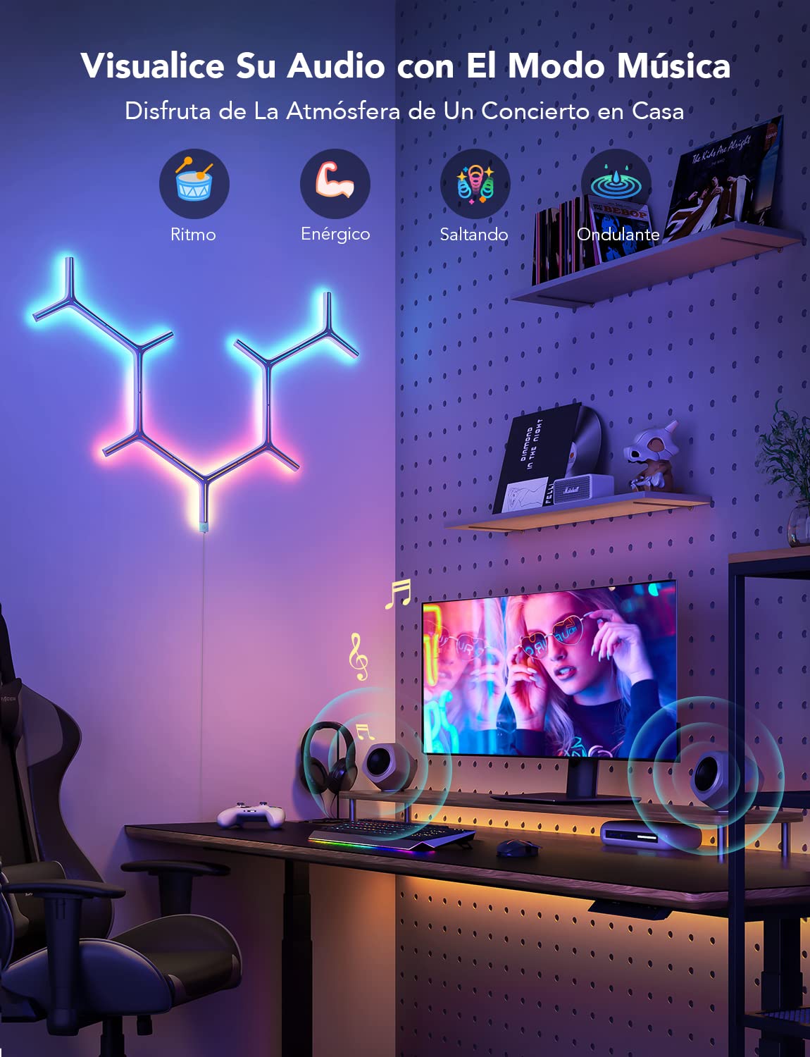 Luces LED Govee Glide Y - RGBIC, Música, WiFi