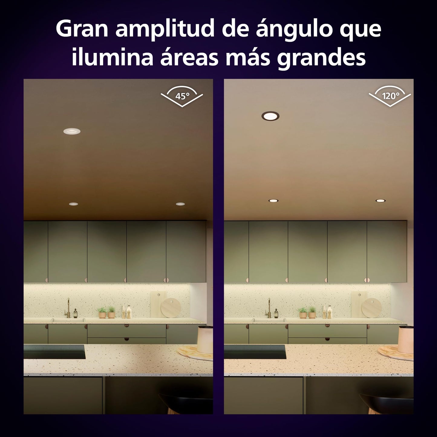 Focos Empotrables Philips Hue Slim - 3un, RGBW, Bluetooth