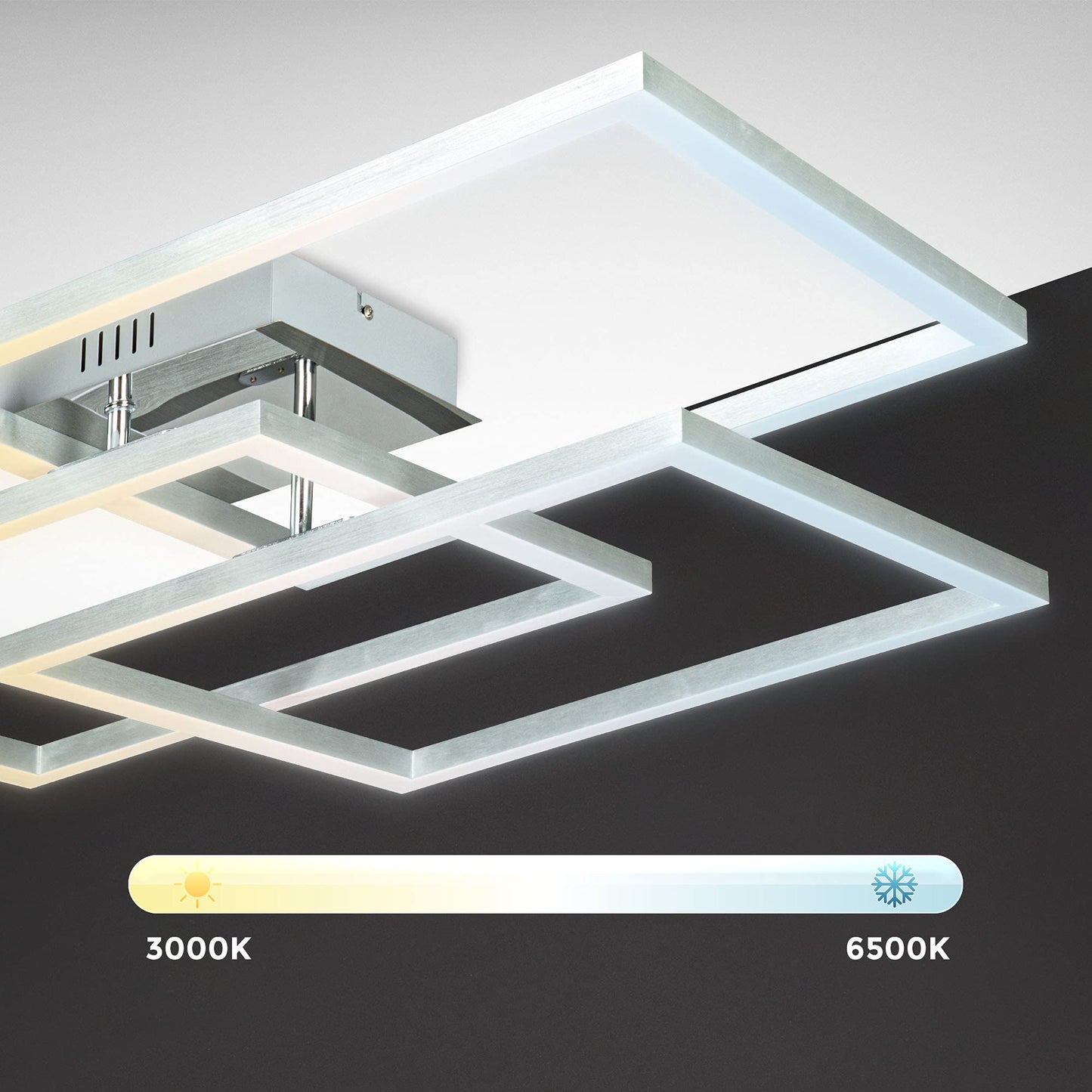 Lámpara Techo LED B.K.Licht WiFi - RGB, Regulable, App