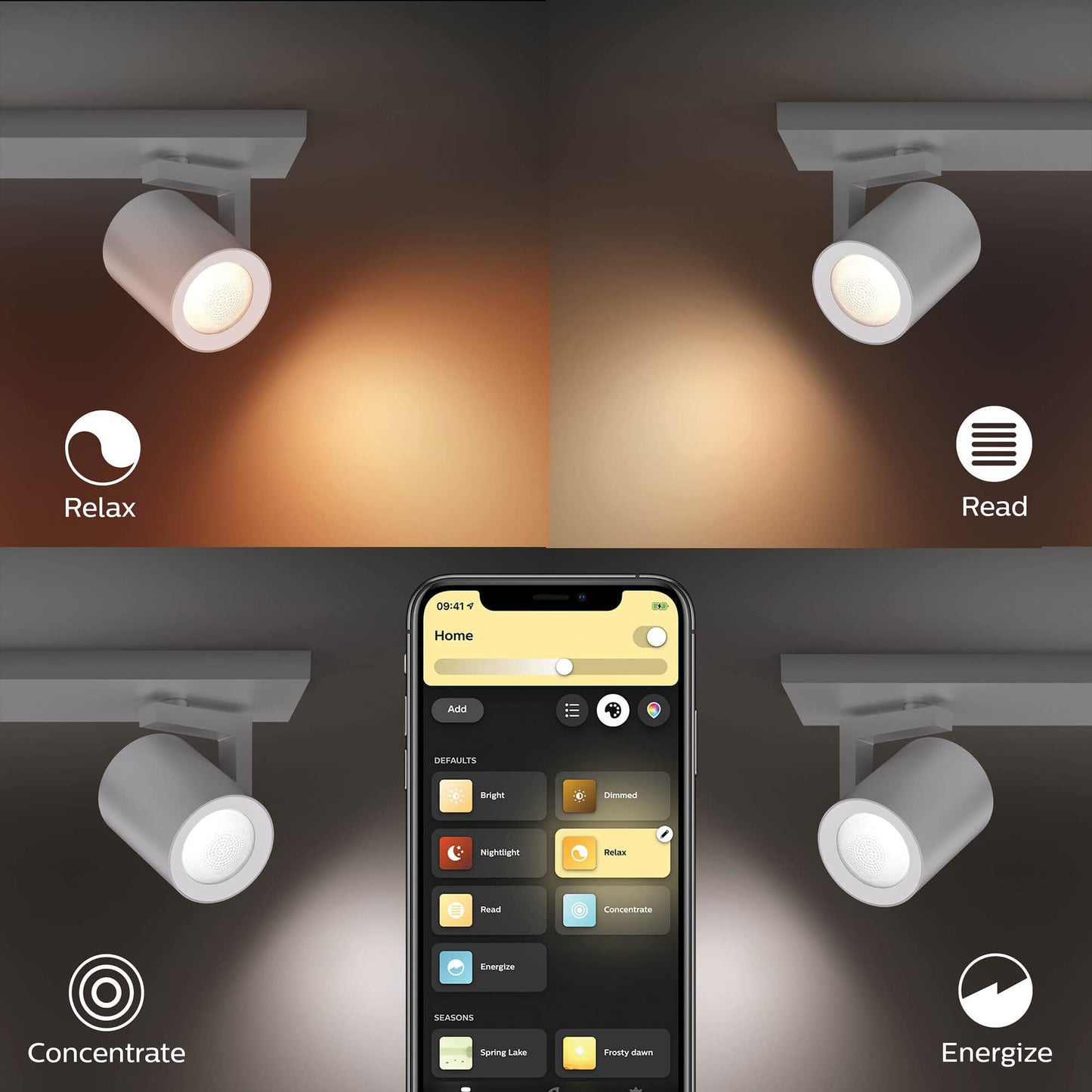 Foco Inteligente Philips Hue Argenta - Luz Blanca y Colores, Alexa