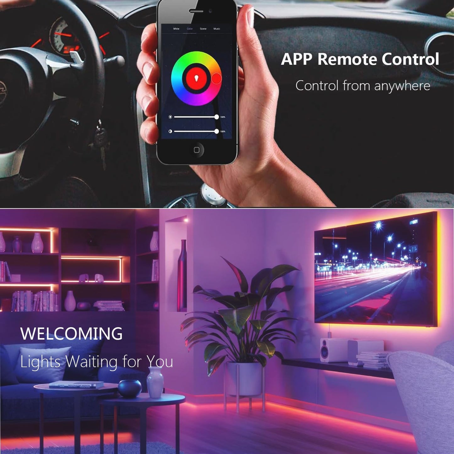 Luz LED RGB para Muebles - Alexa, Control Remoto