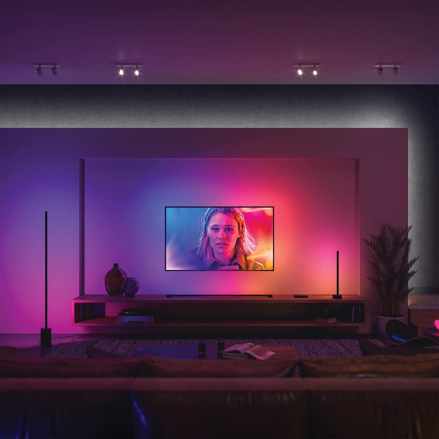 Lámpara de Pie Inteligente Philips Hue Signe - Luz Gradient, Colores, Alexa