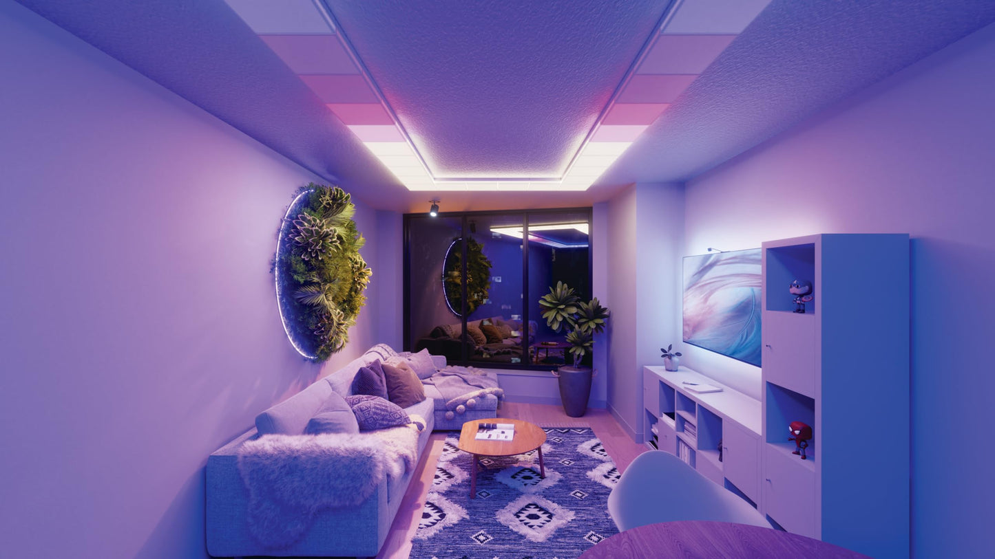 Plafón LED Nanoleaf Skylight - 3 Paneles, RGBW, Alexa