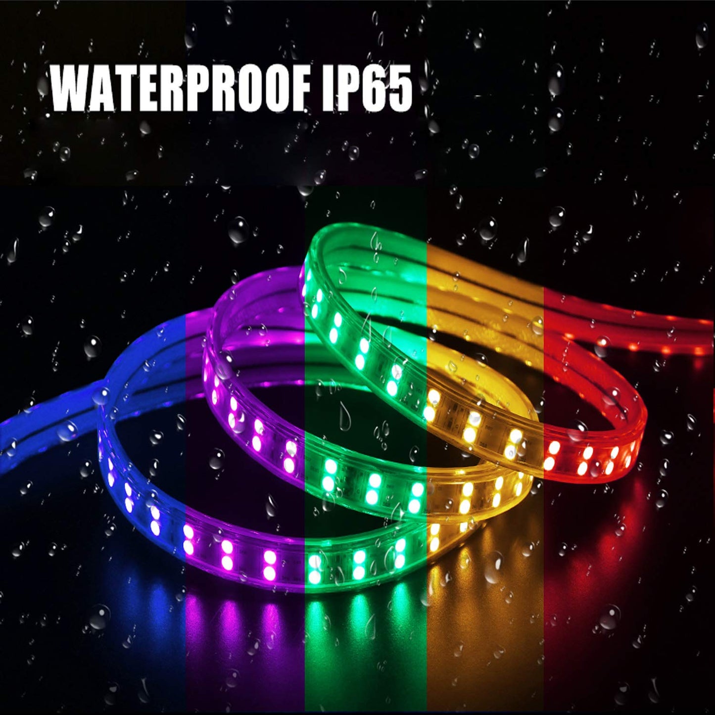 XUNATA Tira LED WiFi RGB 220V, 50m, Alexa/Google, IP65