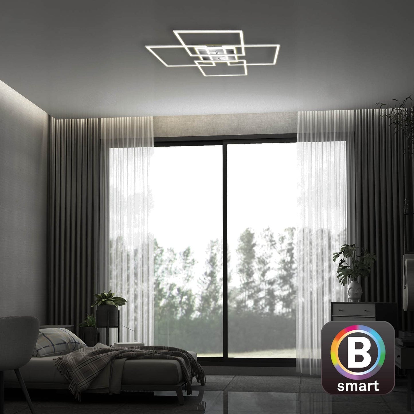 Lámpara de Techo LED Inteligente Briloner - Alexa, WiFi, Color Ajustable