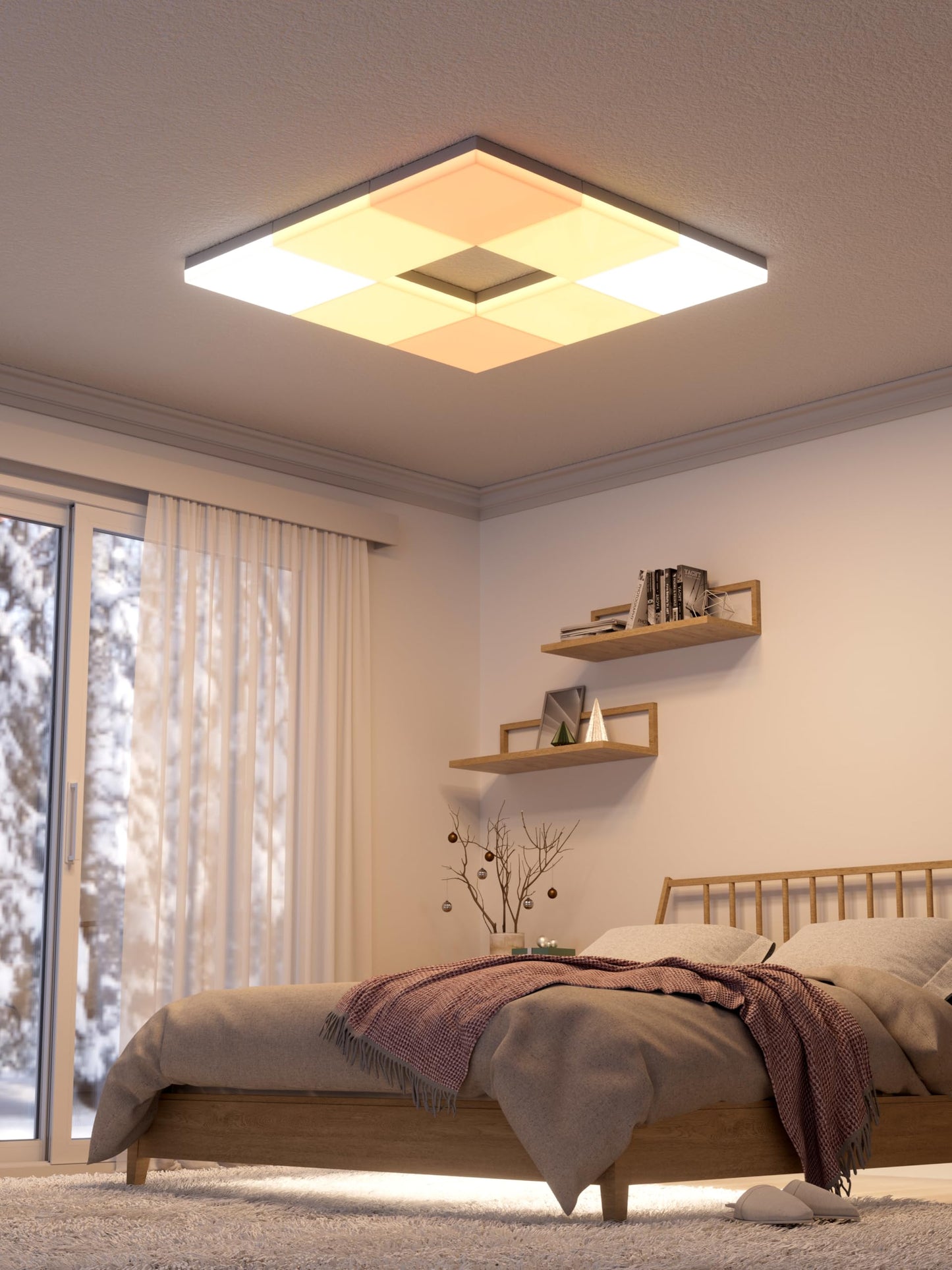 Plafón LED Nanoleaf Skylight - 3 Paneles, RGBW, Alexa