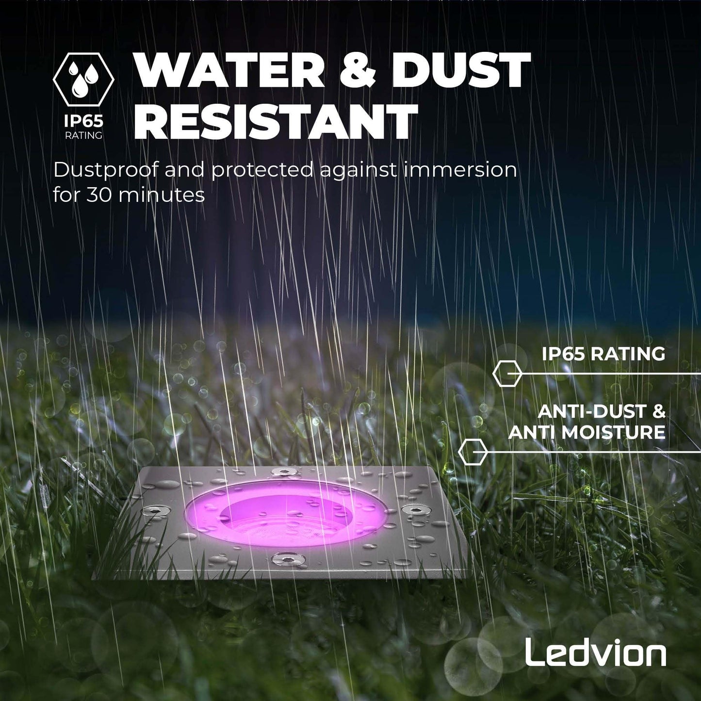 Focos Empotrados Ledvion 9x - RGBWW, IP67