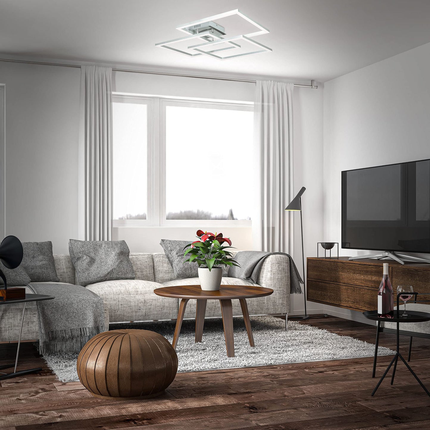 Lámpara Techo LED B.K.Licht WiFi - RGB, Regulable, App