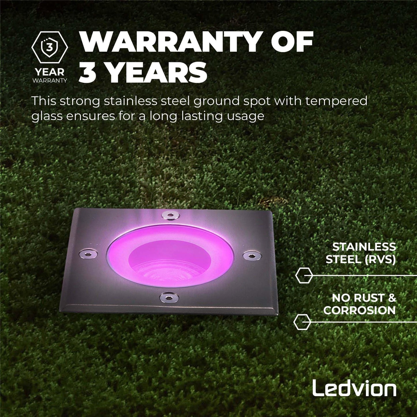 Focos Empotrados Ledvion 9x - RGBWW, IP67
