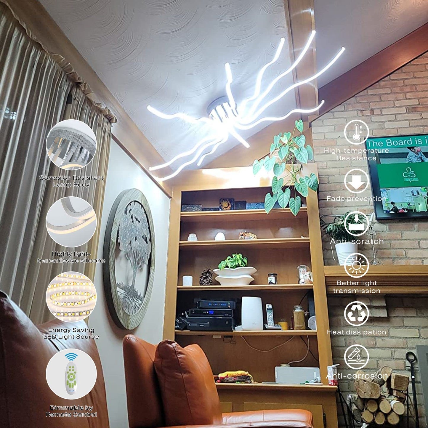 Lámpara de Techo LED SHIANDAR 138W - Regulable