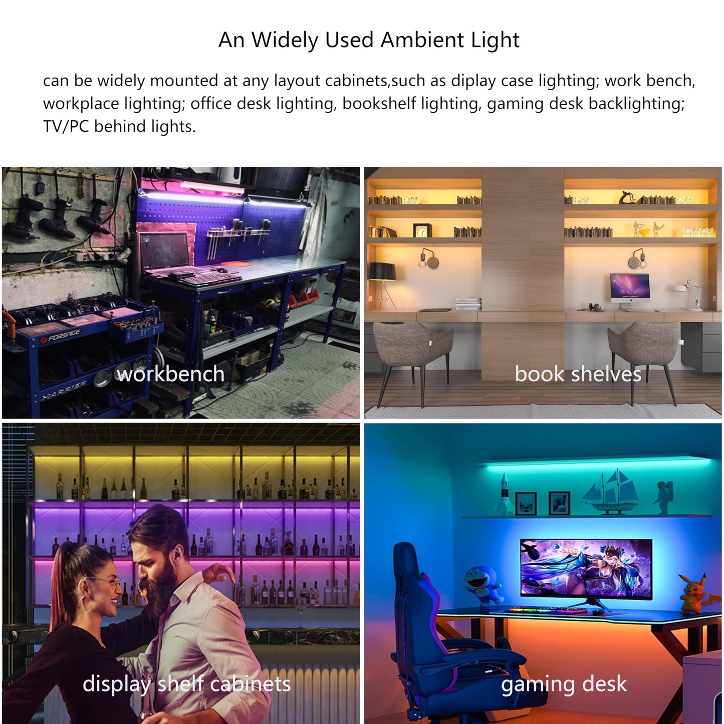 Luz LED RGB para Muebles - Alexa, Control Remoto
