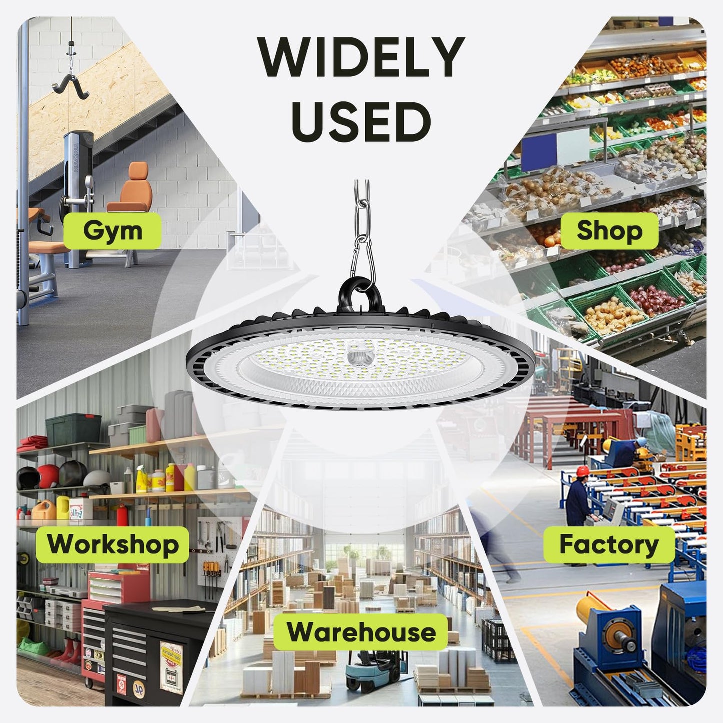 Lámpara UFO LED 200W - 4 Pack, IP65, 6000K